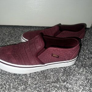 Vans Burgundy Slip-On Sneakers